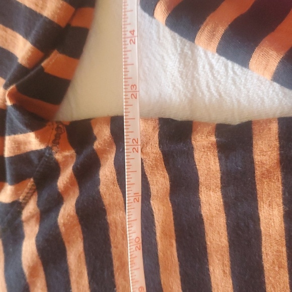 Hatley Breton Navy and Orange Striped Long Sleeve Sz. XL Top - Picture 8 of 11